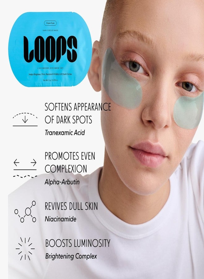 LOOPS Hyper Smooth Eye Hydrogel Eye Masks, Hydrate, Nourish and Help Reduce Dark Circles for Refreshed Eyes - Reduces Signs of Puffiness and Fortify Your Eyes - Moisturizing Under Eye Patches - 5pc - Image 5